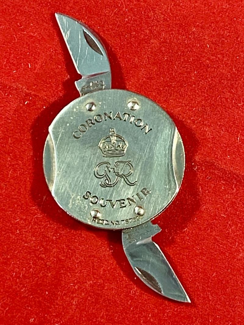 Double Bladed 'Coin' Penknife by G. Ibberson Sheffield β Souvenir of the Coronation of King George VI β 12th May 1937