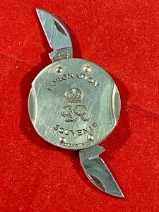 Double Bladed 'Coin' Penknife by G. Ibberson Sheffield – Souvenir of the Coronation of King George VI – 12th May 1937