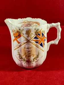 Boer War Commemorative Bone China Cream Jug Depicting Field Marshal Sir George Stuart White by R.H. & S.L. Plant - S.A. Souvenir Ware