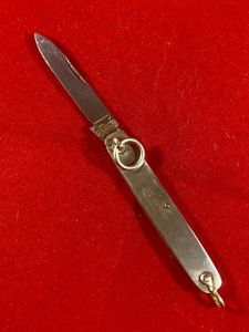 Silver Hallmarked Ring-Opening Single Bladed Gentleman's Penknife by William Needham -Sheffield 1928