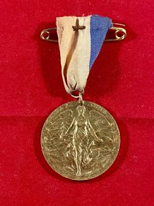 WW1 1919 Peace Medal Issued by the City of Birmingham with Original Ribbon
