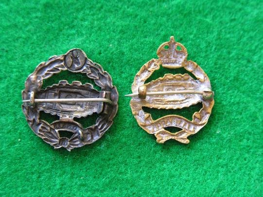 WWII Armoured Tank Regiment Collar Badges