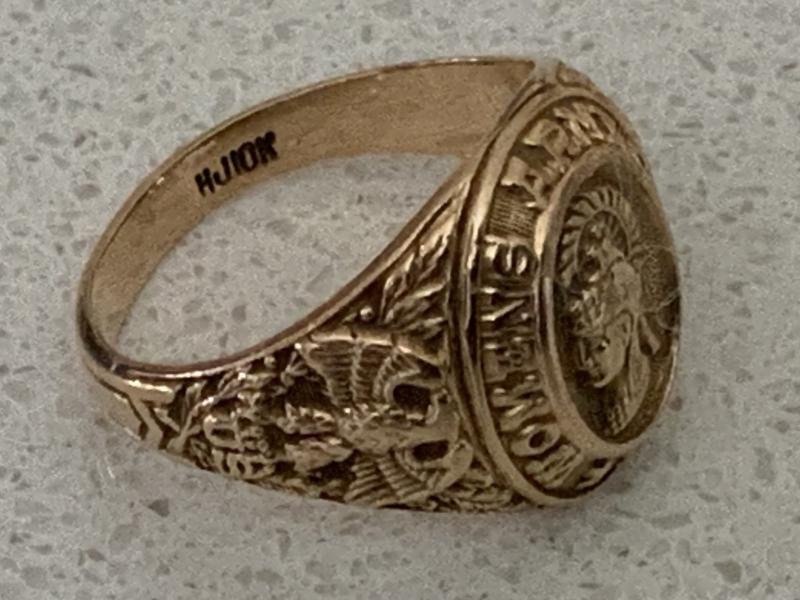 WWII Woman's Army Corps Ring in Gold