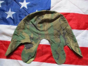 GENUINE US ARMY USMC issue Vietnam war ERA erdl brown CAMO m1 helmet cover