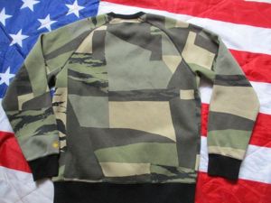 CARHARTT USA chase sweat shirt SWEATSHIRT mixed VIETNAM WAR TIGER STRIPE camo LARGE XL