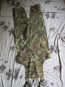 uk MTP MULTICAM heavy weight GORETEX MVP WATERPROOF TROUSERS SALOPETTES L / XL