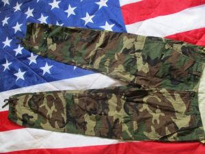 Real CARHARTT USA US BDU M65 aviation CARGO COMBAT TROUSERS 1981 woodland camo