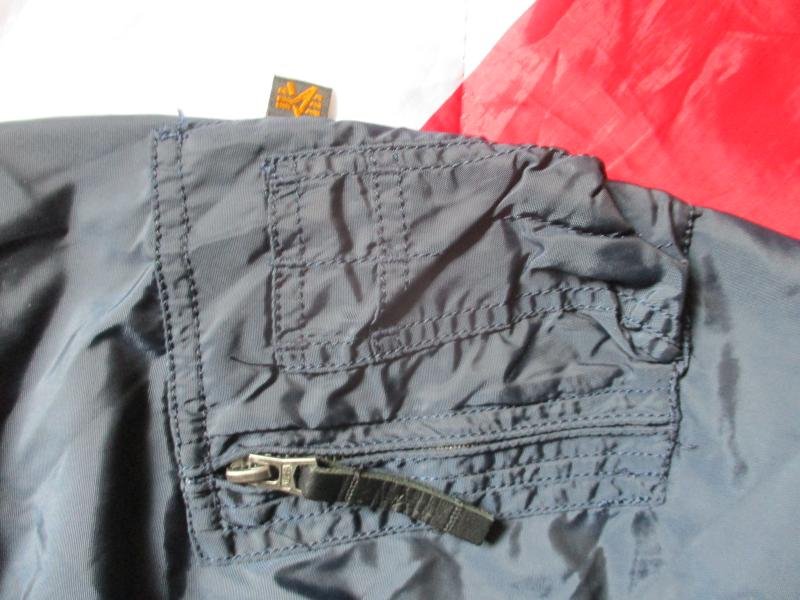 original ALPHA INDUSTRIES USA MA1 SUMMER Bomber pilot JACKET COAT navy blue M