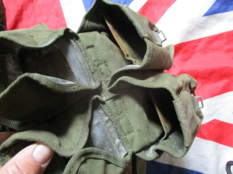 GULF WAR 1 BRITISH ARMY ISSUE OG GREEN PLCE sas belt kit INFANTRY WEBBING SET