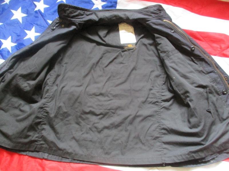 REAL Alpha Industries USA US ARMY black M65 field COAT combat jacket LARGE R- XL