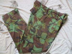 Falklands WAR ERA old type 70S DPM JUNGLE TROPICAL COMBAT TROUSERS SIZE 22 L 36'