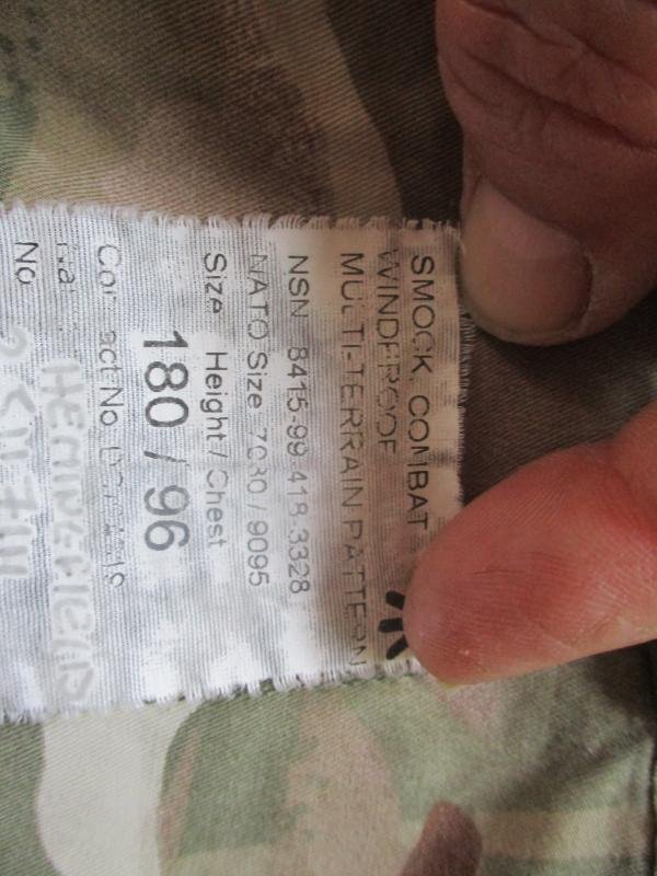GENUINE ISSUE MTP multicam COTTON GABARDINE sas windproof SMOCK 180/96 1 PARA UKSFSG UKSF