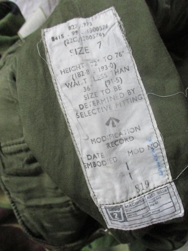 RARE RAF AIR CREW PILOT ISSUE 1968 68 DPM trousers pants FALKLANDS WAR SIZE 7