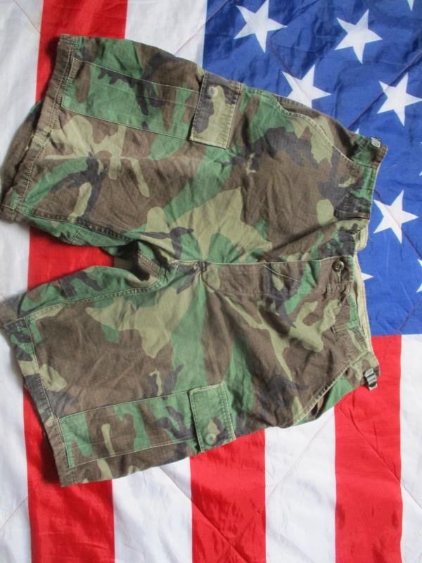GENUINE issue USA us M81 woodland CAMO BDU combat TROUSERS cutt of surfer SHORTS