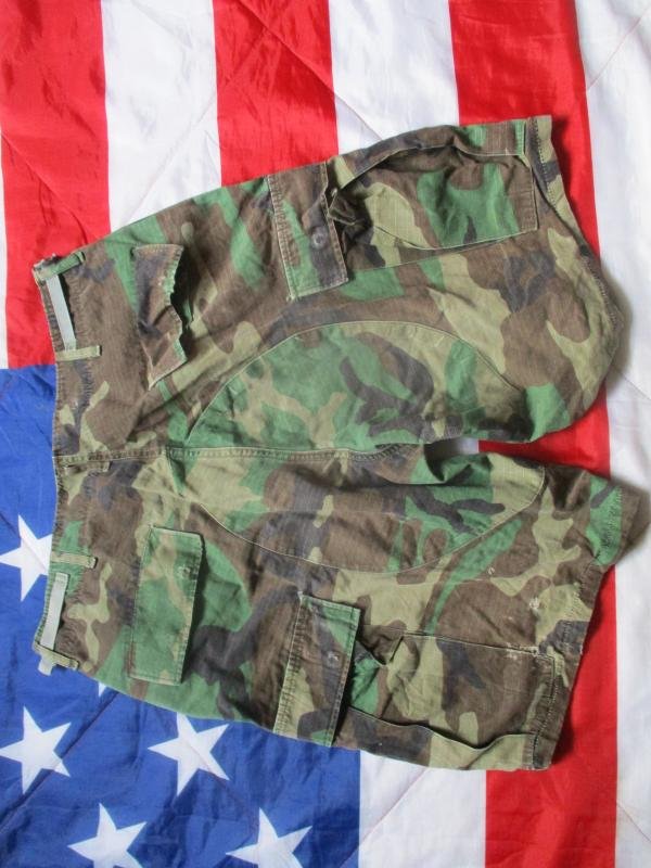 GENUINE issue USA us M81 woodland CAMO BDU combat TROUSERS cutt of surfer SHORTS