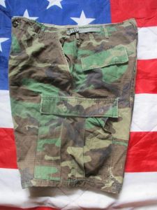 GENUINE issue USA us M81 woodland CAMO BDU combat TROUSERS cutt of surfer SHORTS