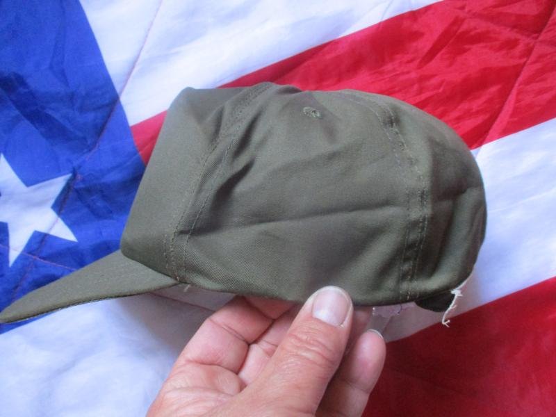 1973 US ARMY ISSUE VIETNAM WAR baseball base ball type CAP HAT OG GREEN platoon