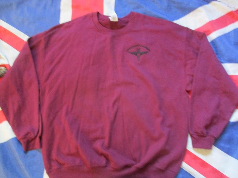 2nd BATTALION THE PARACHUTE REGIMENT 2 para AIRBORNE MAROON sweat shirt XL new