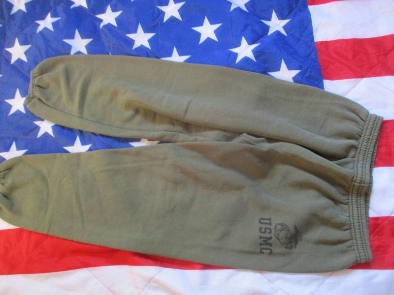 genuine USMC US marines MARINE PT ISSUE SWEATSHIRT & PANTS TRACK SUIT OG GREEN Vietnam war to MARPART Medium