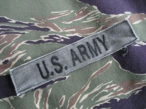 GENUINE issue US ARMY VIETNAM WAR ERA branch tape WEBBING PATCH subdued