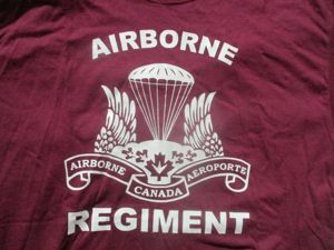 CANADIAN CANADA AIRBORNE REGIMENT parachute PARA paratrooper T shirt LARGE new