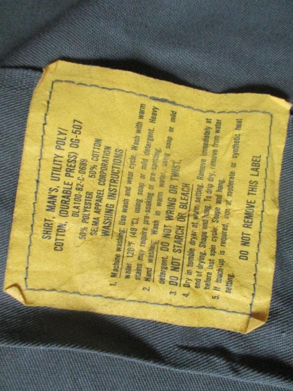 ORIGINAL vintage fashion 1982 US AIR FORCE usaf ISSUE OG green UTILITY SHIRT xxl