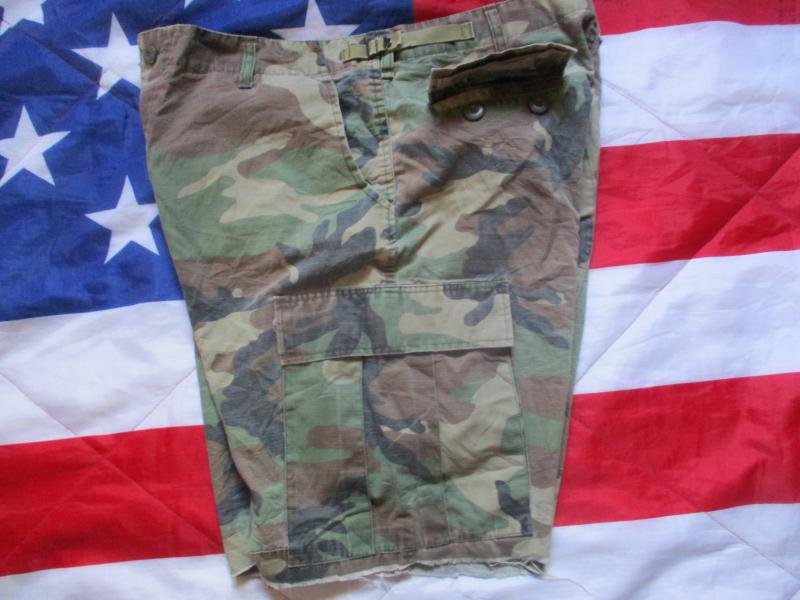 US Army usa us M81 woodland CAMO BDU combat TROUSERS cutt of surfer SHORTS large