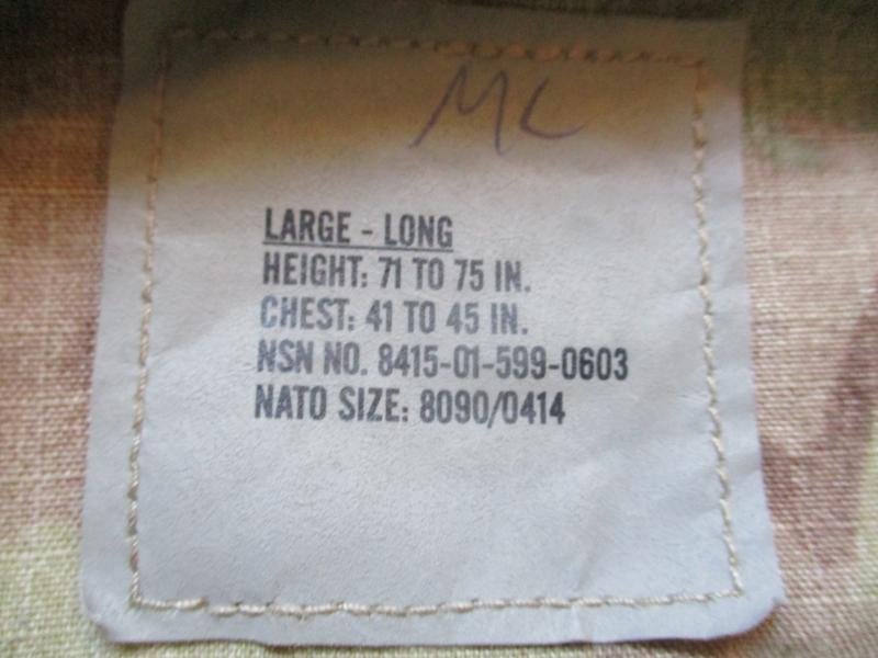 Genuine ISSUE usa US ACU OCP multicam fr COMBAT SHIRT JACKET large long