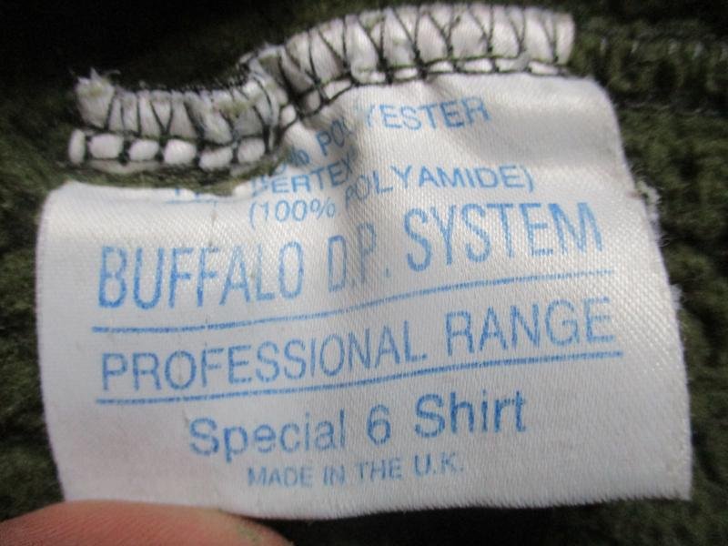 Original BUFFALO special6 FUR PILE FLEECE & PERTEX og green SHIRT SMOCK 46 large