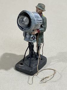 Original Nazi Era German Toy Soldier with Search Light, ELASTOLIN