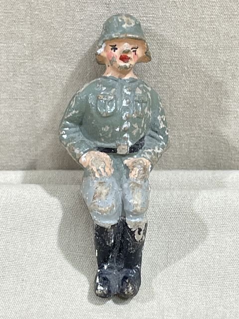 Original Nazi Era German Toy Soldier Sitting