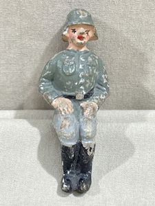 Original Nazi Era German Toy Soldier Sitting