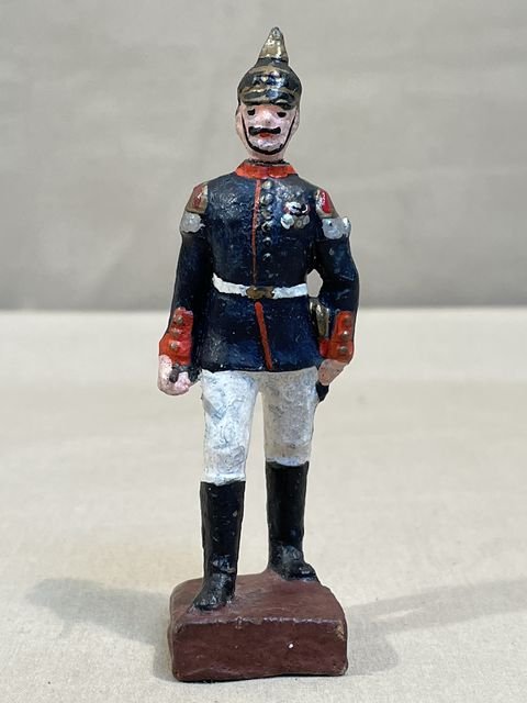 Original Nazi Era German Toy Soldier, Pre-WWI Marching Soldier, LINEOL