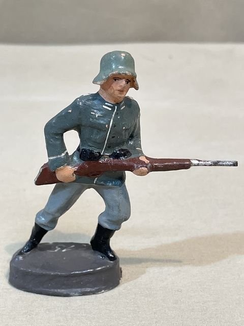 Original Nazi Era German Toy Soldier Attacking