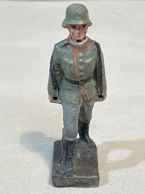 Original Nazi Era German Medic Stretcher Bearer Toy Soldier, LINEOL