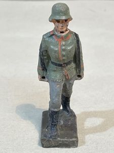 Original Nazi Era German Medic Stretcher Bearer Toy Soldier, LINEOL