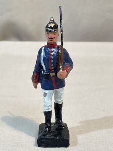 Original Weimar Era German Toy Soldier, Pre-WWI Uniform Marching w/Rifle, LINEOL
