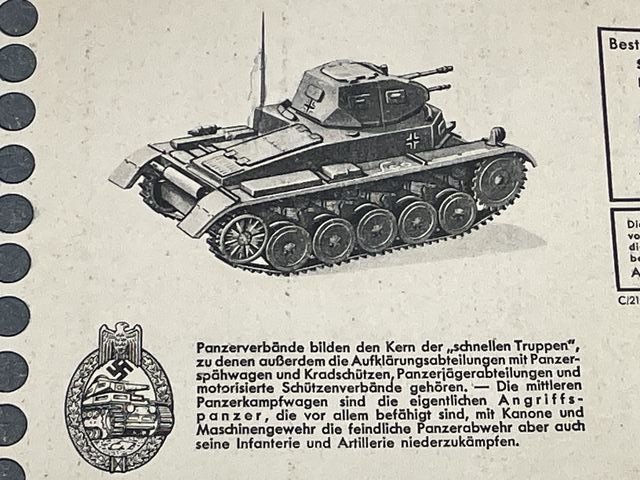 Original WWII German Paper Model Kit, Panzer II (Incomplete) — image 2