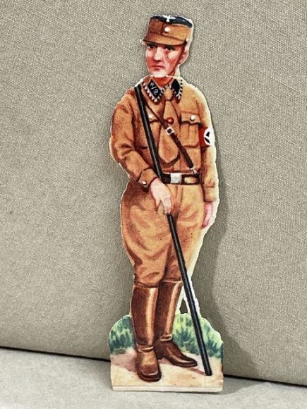 Original Nazi Era German SA Man Stiff Paper Cut-Out