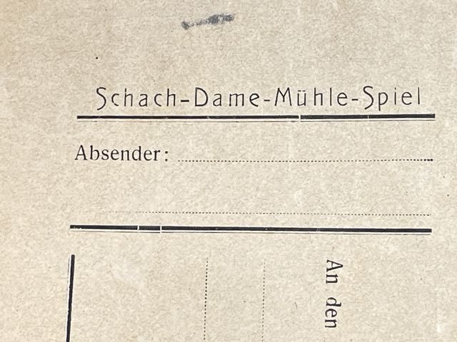 Original WWII German Soldier's Feldpost Chess Game w/Envelope Mailer — image 12