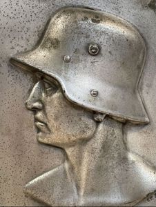 Original Pre-WWII German Wood and Metal Wall Plaque, In Memory of Infantry NCO Corps