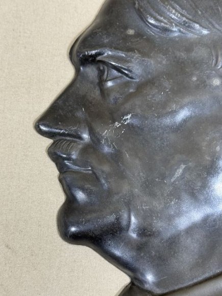 Original Nazi Era German Metal HITLER Plaque — image 2