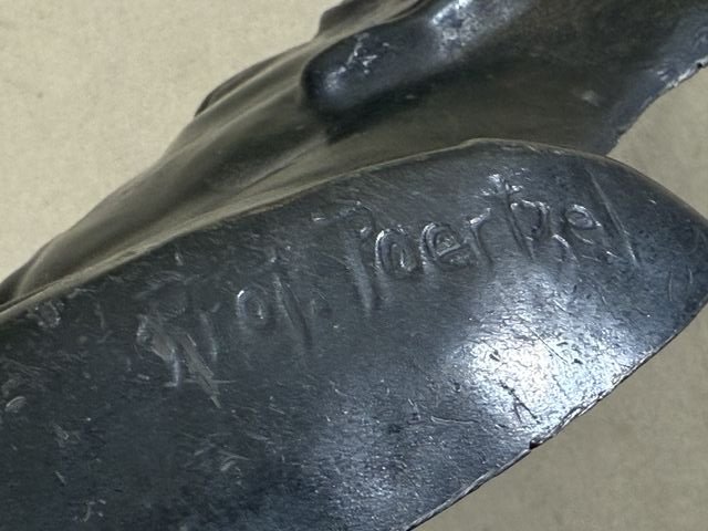 Original Nazi Era German Metal HITLER Plaque — image 3