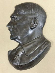 Original Nazi Era German Metal HITLER Plaque