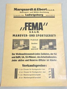 Original Pre-WWII German FEMA Advertisement Poster