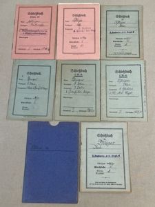 Original WWII German Soldier's Schießbuch (Shooting Book) Set, SEVEN BOOKS!