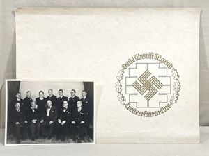 Original 1935 German Award of Thanks for Service to the German Gymnastics Association PLUS