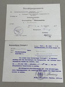 Original Pre-WWII German Set of Documents to the Abel Family