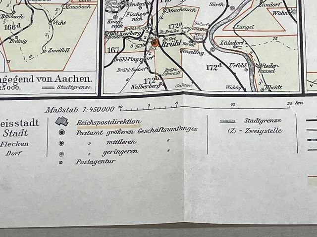 Original 1938 German Postal Map, Berlin Special Edition — image 26