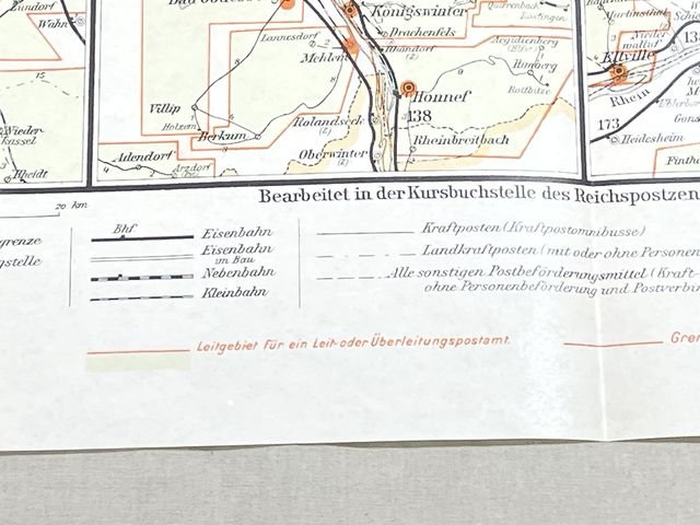 Original 1938 German Postal Map, Berlin Special Edition — image 27